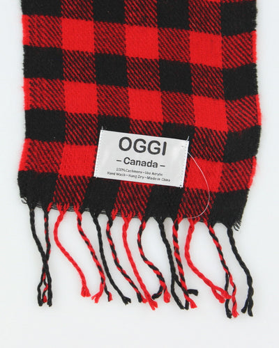 Oggi Checked Cashmere Scarf