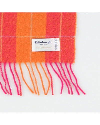 Vintage Edinburgh Checked Lambswool Scarf