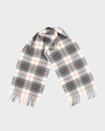 Vintage Checked Wool & Angora Scarf