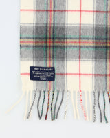 Vintage Checked Wool &amp; Angora Scarf