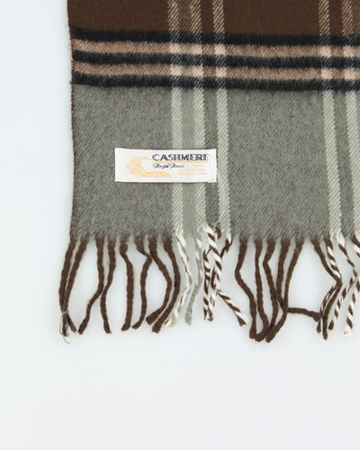 Vintage Royal Rossi Cashmere Checked Scarf