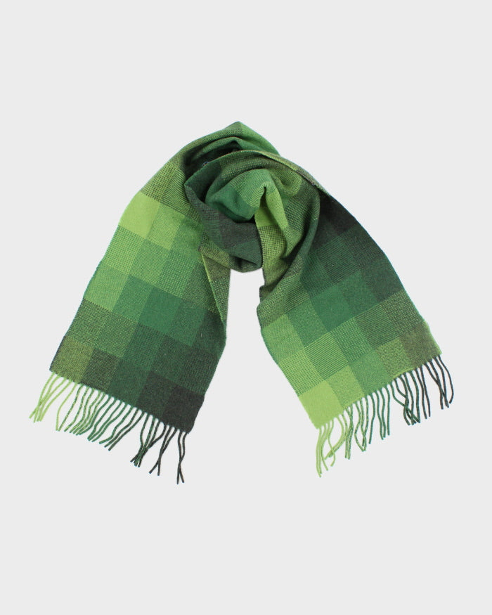 Vintage Avoca Green Cashmere & Wool Scarf