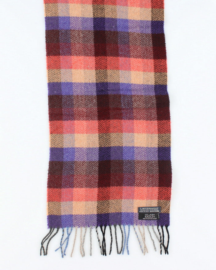 Hilary Radley Wool Blend Checked Scarf