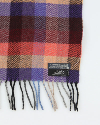 Hilary Radley Wool Blend Checked Scarf