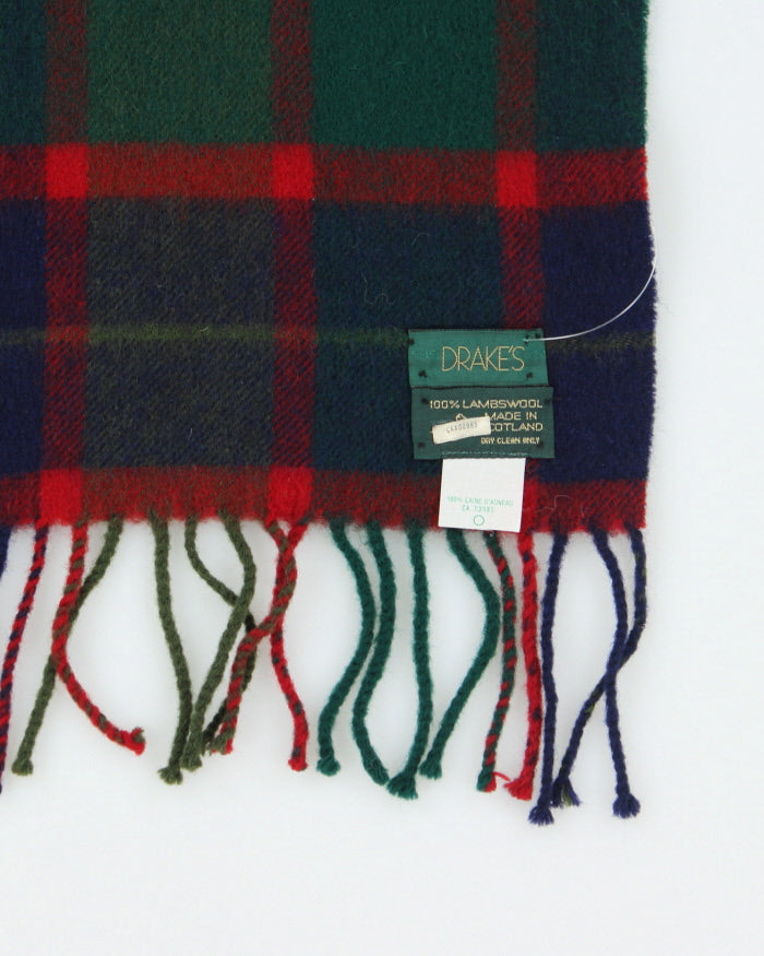 Vintage Drakes Wool Checked Scarf