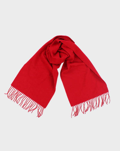Vintage Enzo Mantovani Red Wool & Cashmere Scarf