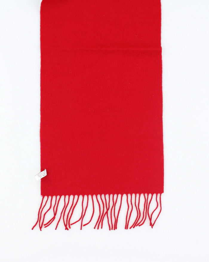 Vintage Enzo Mantovani Red Wool &amp; Cashmere Scarf