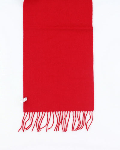 Vintage Enzo Mantovani Red Wool & Cashmere Scarf