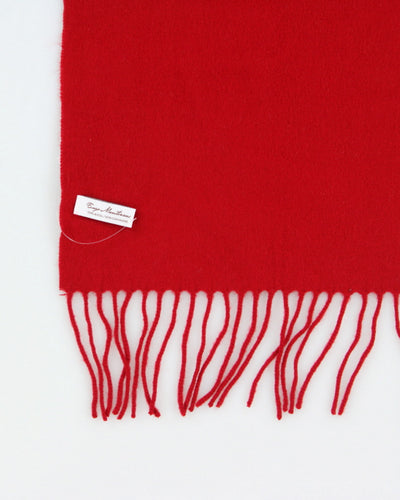 Vintage Enzo Mantovani Red Wool & Cashmere Scarf