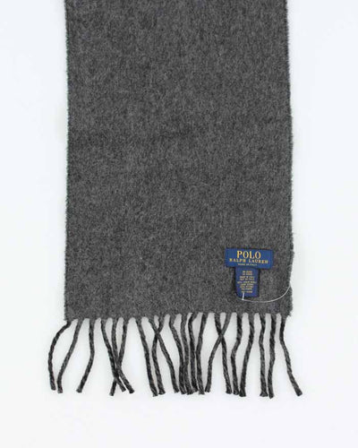 Vintage Polo Ralph Lauren Grey Wool Scarf