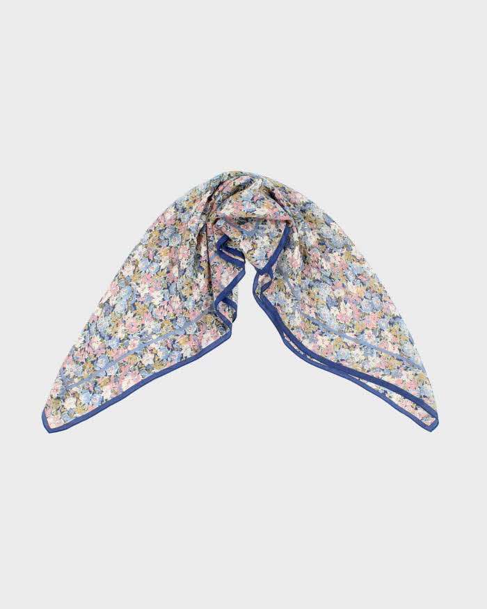 Vintage Floral Silk Scarf