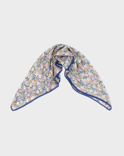 Vintage Floral Silk Scarf