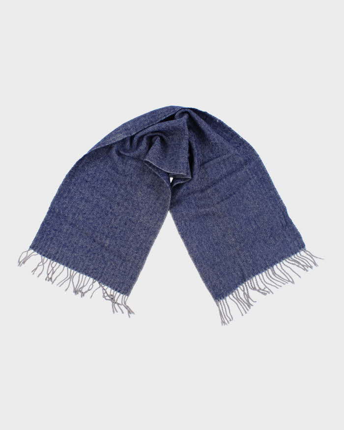 Vintage Blue Wool Scarf