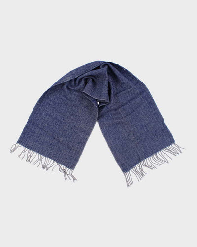 Vintage Blue Wool Scarf