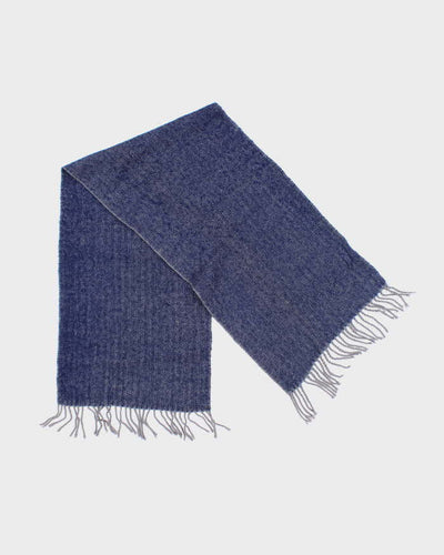 Vintage Blue Wool Scarf
