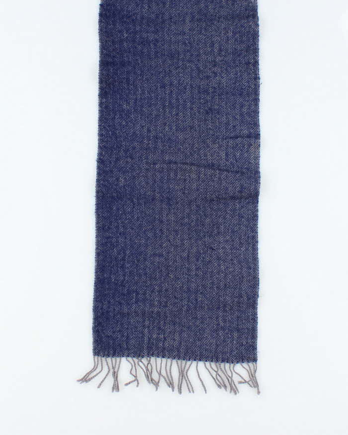 Vintage Blue Wool Scarf