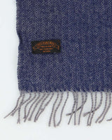 Vintage Blue Wool Scarf