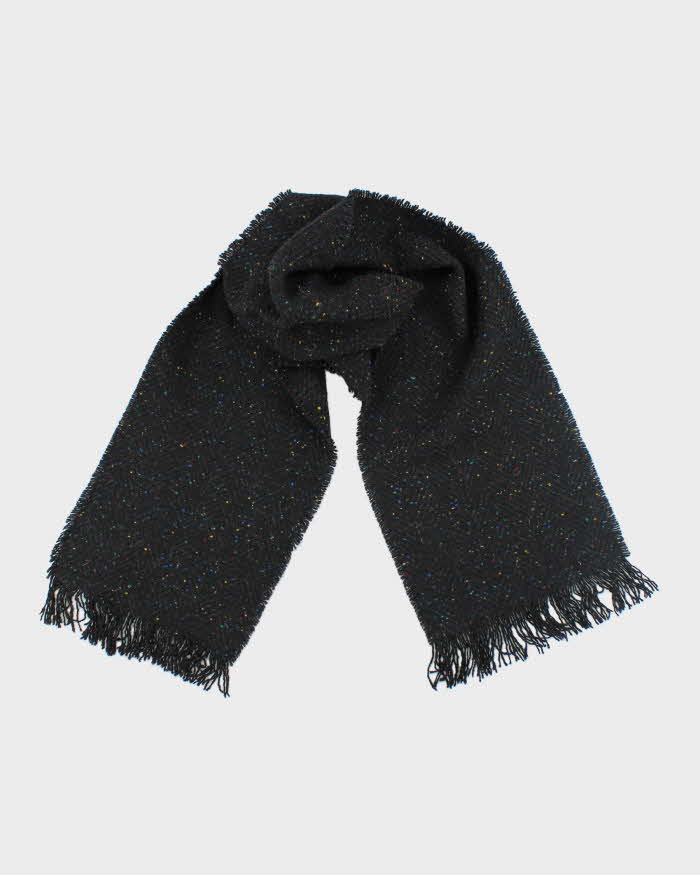 Vintage Black Wool Scarf
