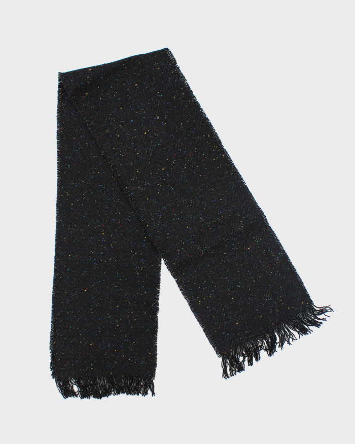 Vintage Black Wool Scarf