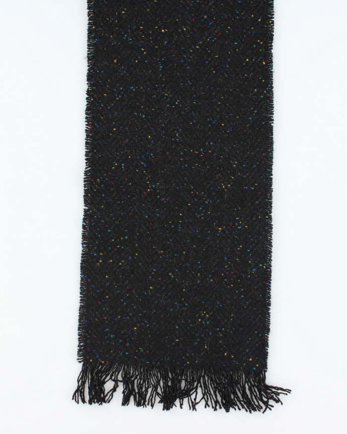 Vintage Black Wool Scarf