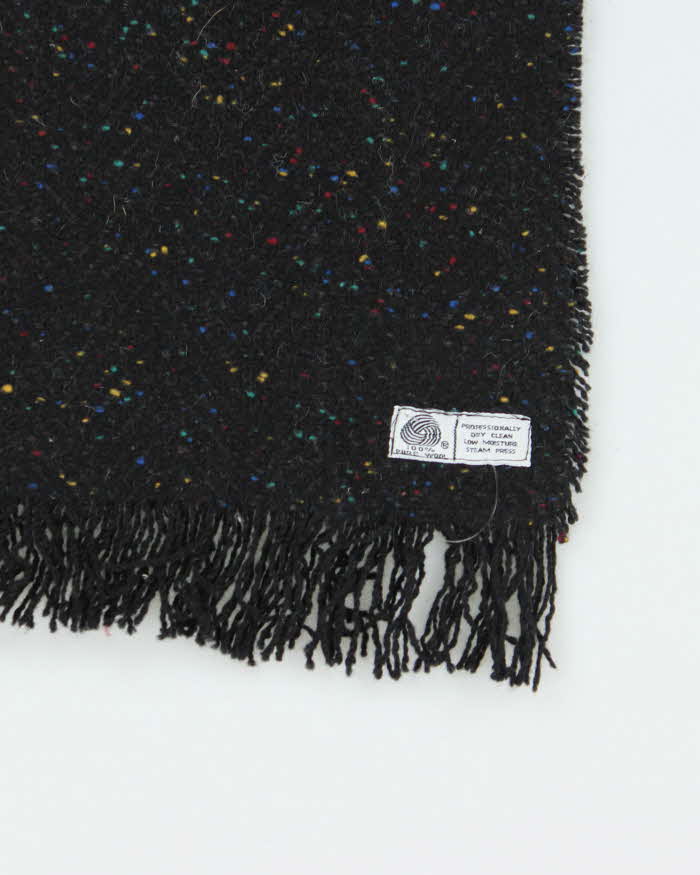 Vintage Black Wool Scarf