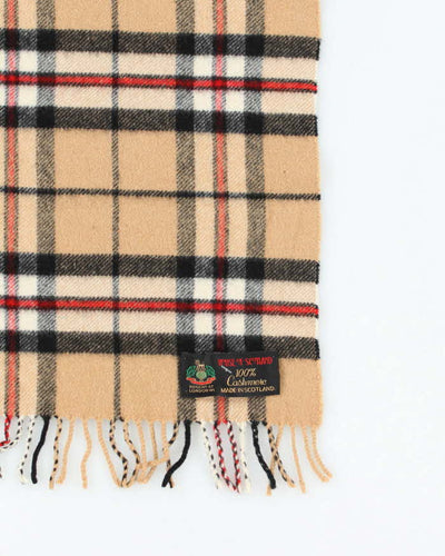 Vintage House Of Scotland Cashmere Checked Scarf