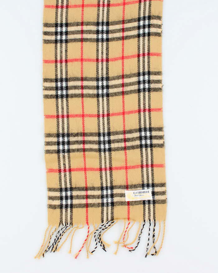 Vintage Royal Rossi Cashmere Checked Scarf