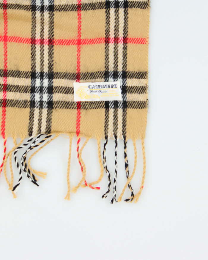 Vintage Royal Rossi Cashmere Checked Scarf