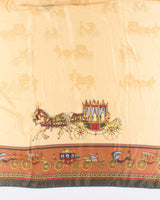 Vintage Brown Silk Shawl Scarf