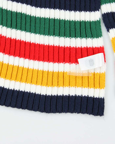Vintage Hudson's Bay Stripe Knit Scarf