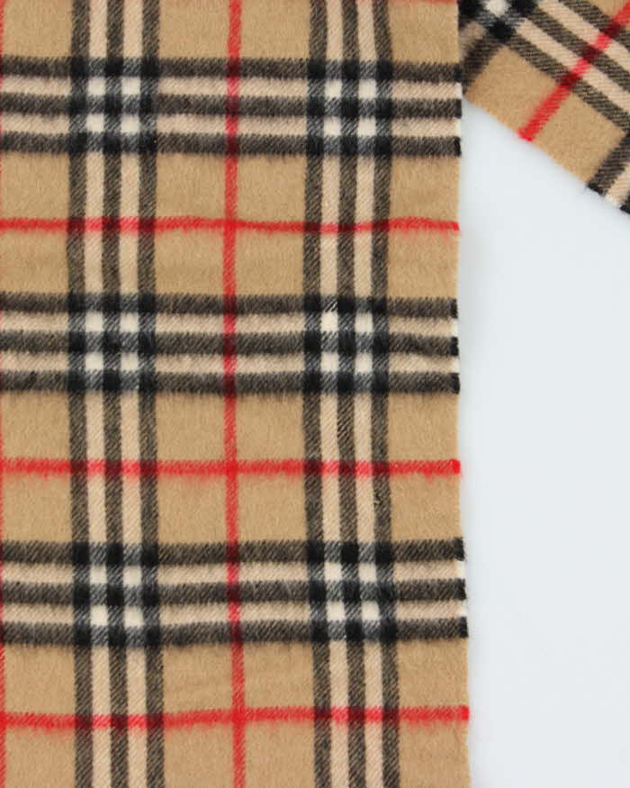 Vintage 1980s Burberrys Nova Check Cashmere Scarf
