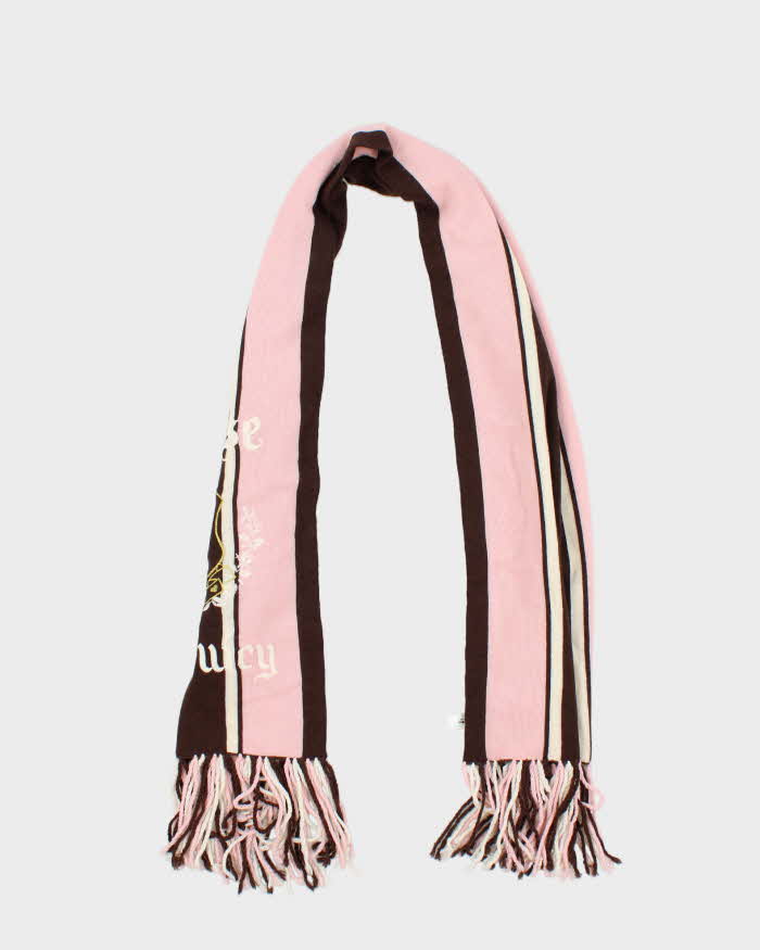 Juicy Couture Embroidered Logo Pure Wool Scarf