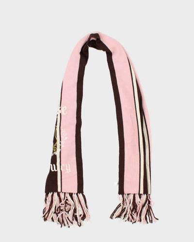 Juicy Couture Embroidered Logo Pure Wool Scarf