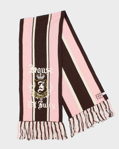 Juicy Couture Embroidered Logo Pure Wool Scarf