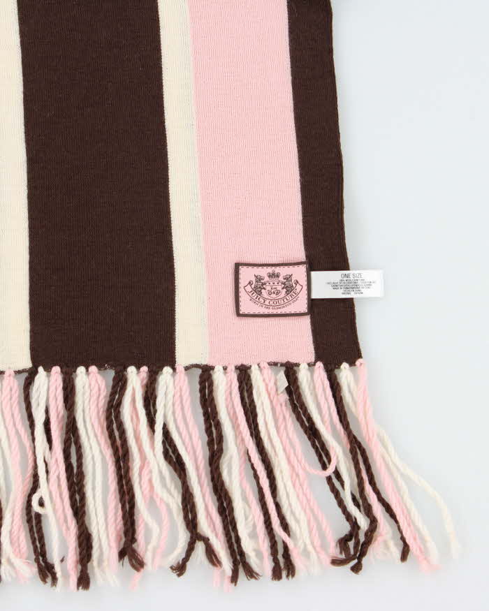 Juicy Couture Embroidered Logo Pure Wool Scarf