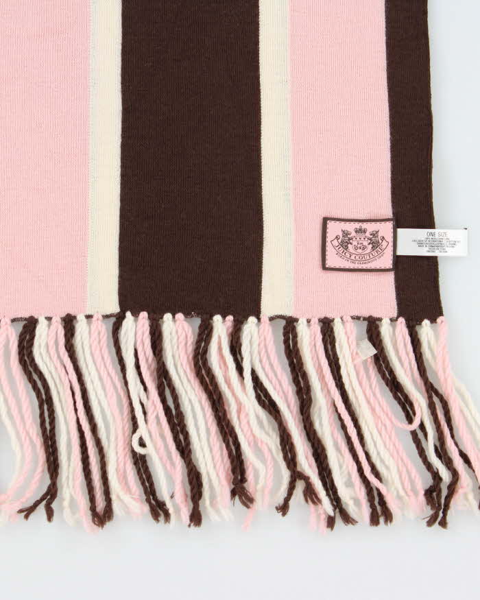 Juicy Couture Embroidered Logo Pure Wool Scarf