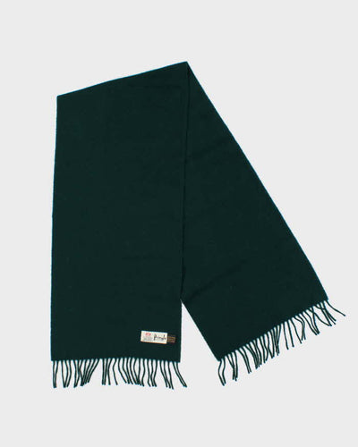 Vintage 1980s Green Pringle Cashmere Scarf