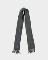 Vintage 00s Polo Ralph Lauren Lambswool Fringed Logo-Embroidered Scarf