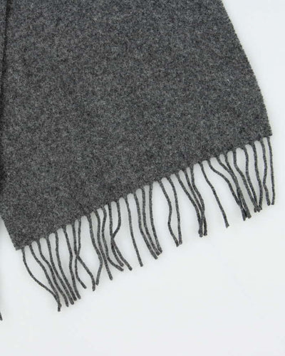 Vintage 00s Polo Ralph Lauren Lambswool Fringed Logo-Embroidered Scarf