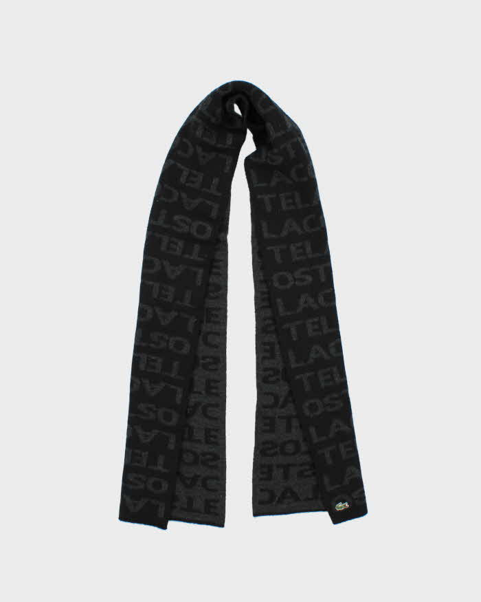 Vintage Y2K 00s Lacoste Wool Blend Spell Out Scarf