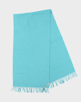 Vintage Acne Studios Aqua Blue Soft Wool Fringed Scarf