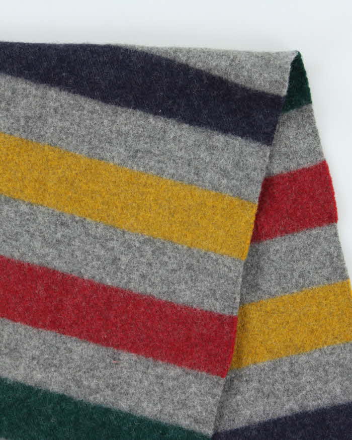 Vintage 00s Hudson's Bay Johnstons Of Eligin Classic Wool Fringed Scarf