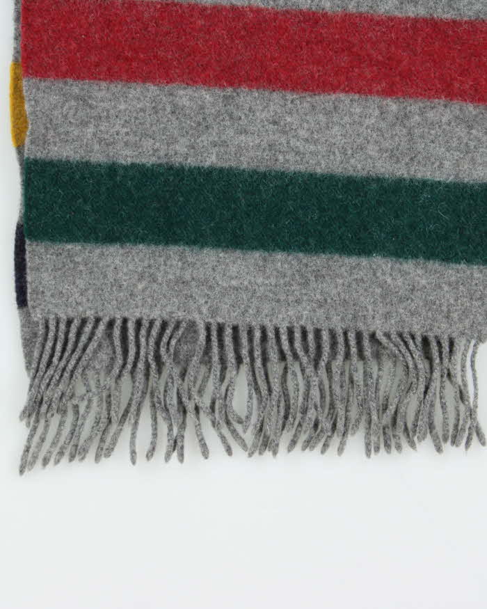 Vintage 00s Hudson's Bay Johnstons Of Eligin Classic Wool Fringed Scarf