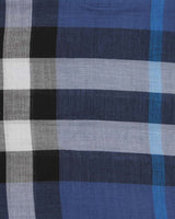 Vintage Y2K 00s Burberry Giant Exploded Crinkle Nova Check Linen Scarf