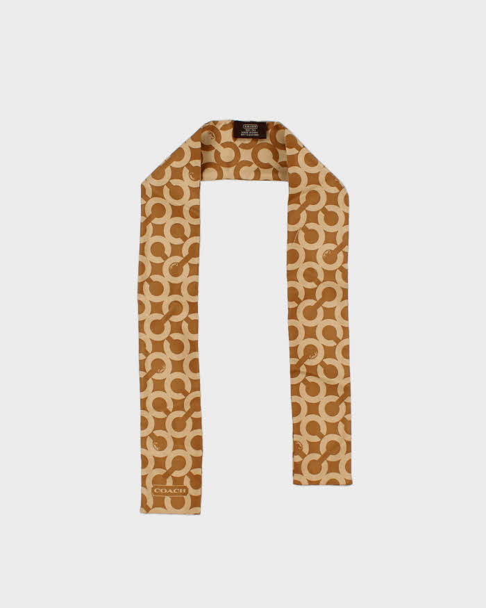 Vintage Coach Monogram Silk Neckerchief Scarf