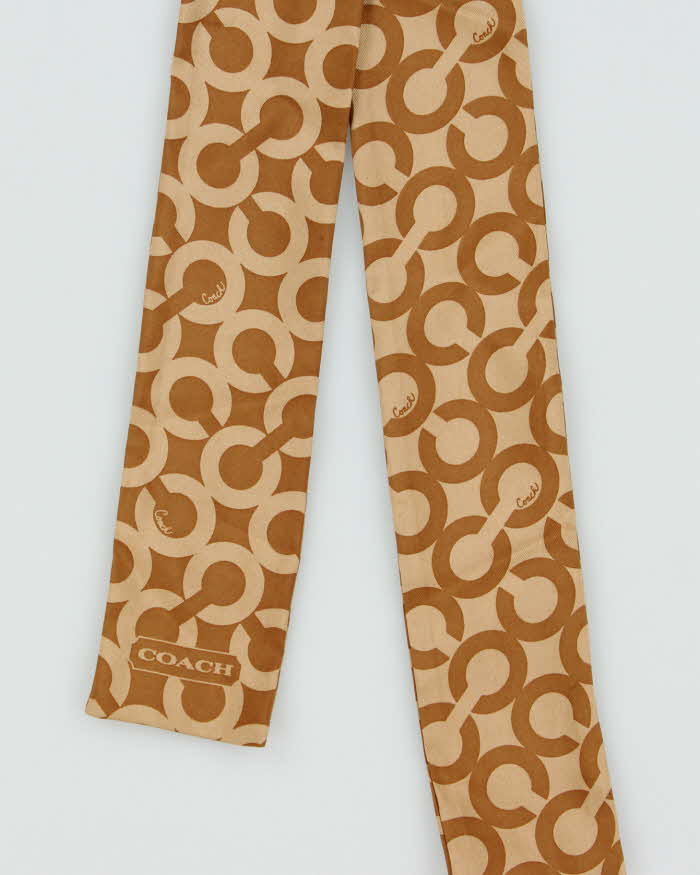 Vintage Coach Monogram Silk Neckerchief Scarf