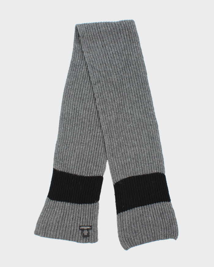 Vintage Hudson's Bay Ribbed Wool Blend Chunky Unisex Scarf