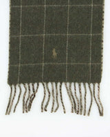 Vintage Polo Ralph Lauren Reversible Soft Virgin Wool Check Unisex Scarf