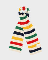 Vintage Hudson's Bay 'Stripes' Classic Wool Blend Ribbed Unisex Scarf