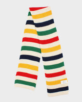Vintage Hudson's Bay 'Stripes' Classic Wool Blend Ribbed Unisex Scarf